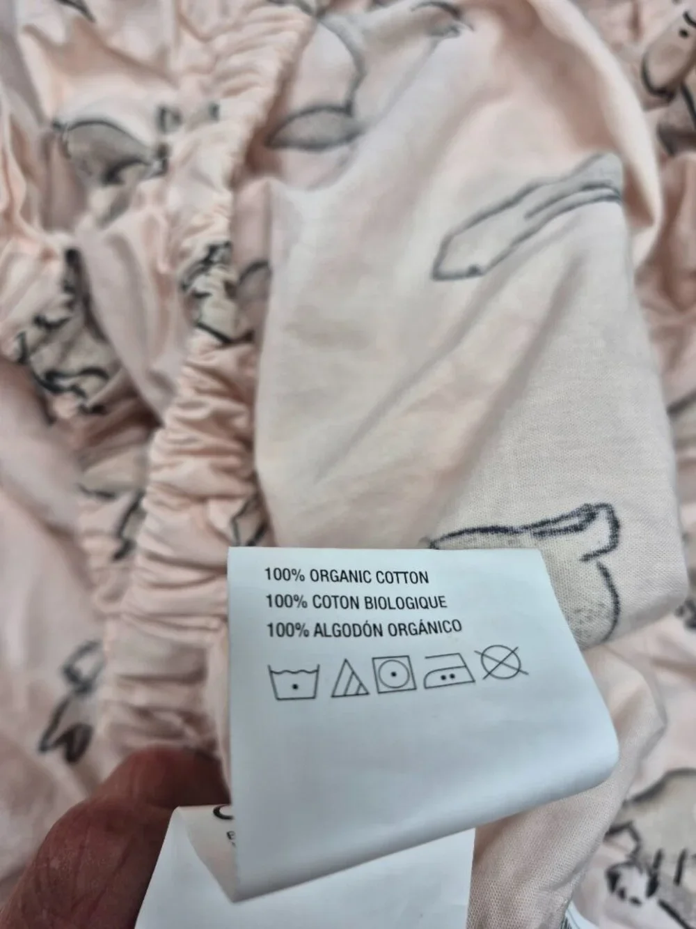 Crate & Kids Pink Bunny Crib Fitted Sheet 28x52x8in Pink Cotton Baby Bed RETIRED